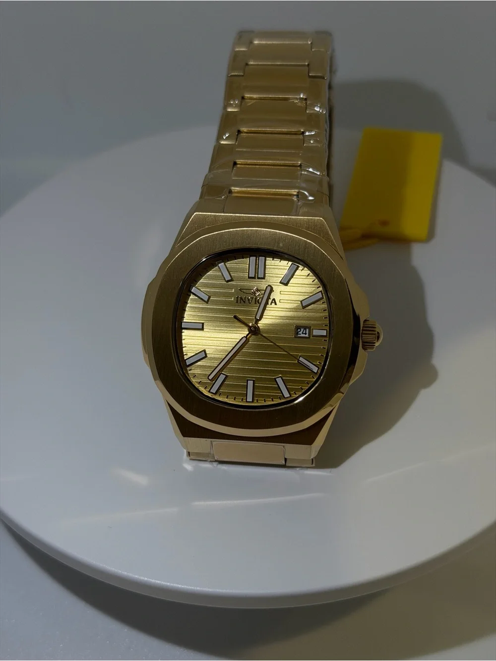 Invicta Speedway Gold Stainless Steel Men's Watch - Luxury Analog Date